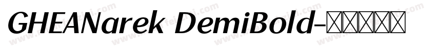 GHEANarek DemiBold字体转换